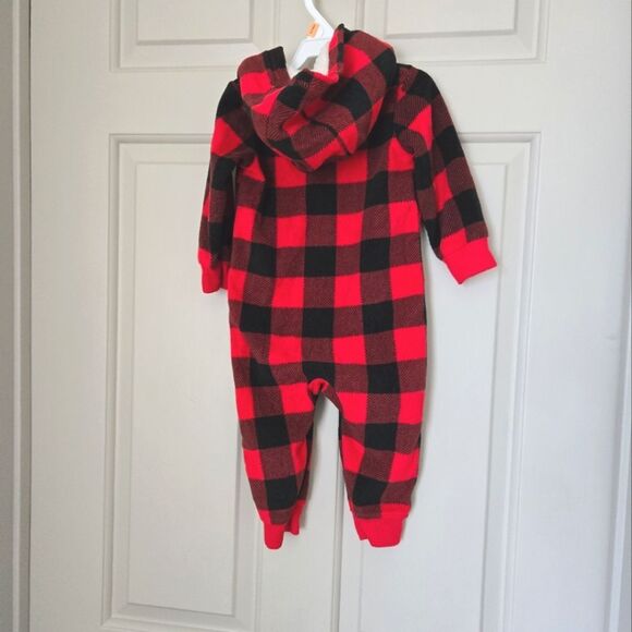 2/$20 Carters Fleece Jumpsuit Size 9 M - Picture 3 of 3